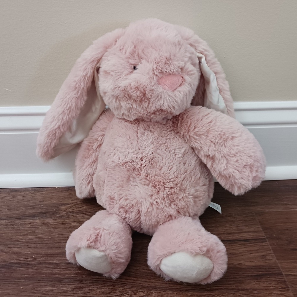 Spark Create Imagine Pink Plush Bunny Rabbit Floppy Satin Ears 14"